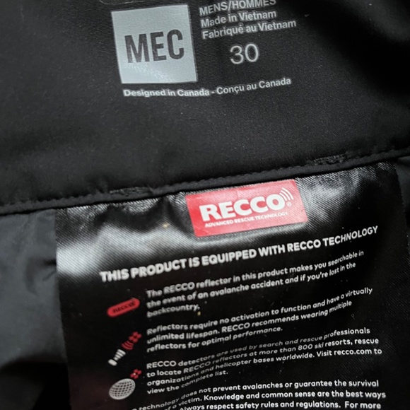 Mens MEC snow pants - Picture 3 of 4